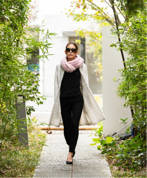 ウールシルク起毛 ストール / Lavender Pink