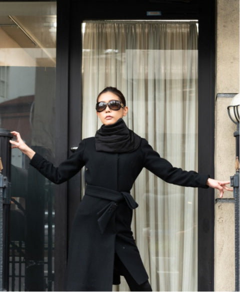 ポリエステル ストール / Black