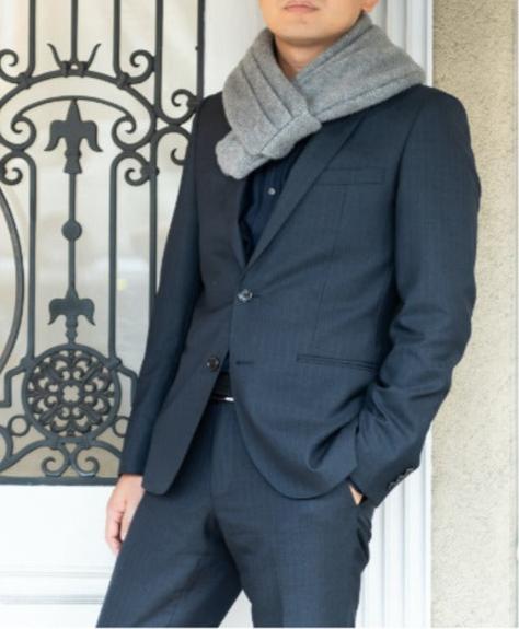 カシミア抗菌 ストール / Steel Gray