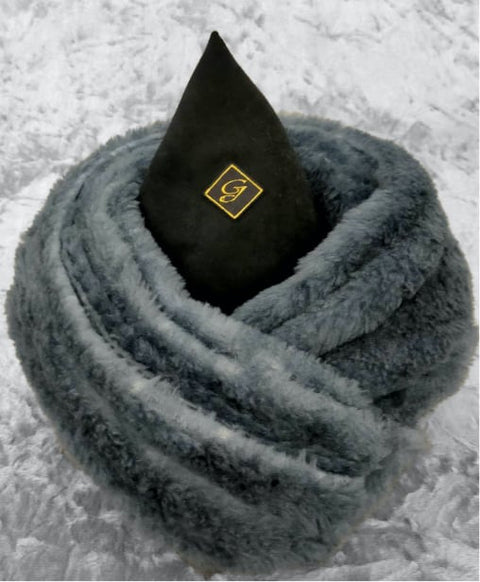 ウールシルク起毛 ストール / Blue Ocean