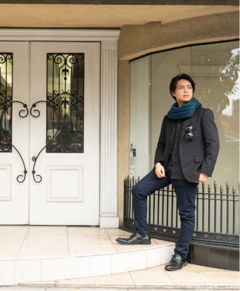 カシミア抗菌 ストール / Black Opal