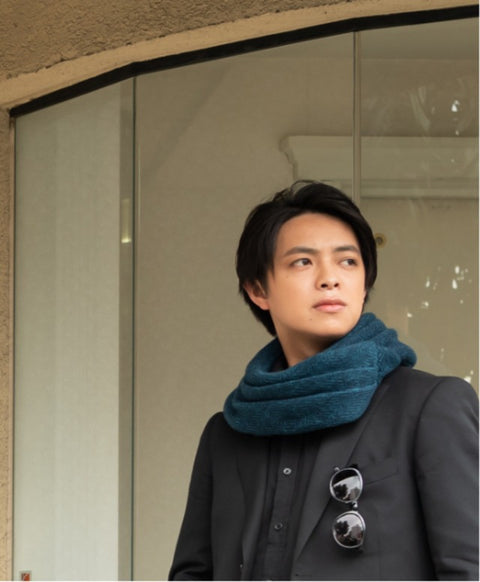 カシミア抗菌 ストール / Black Opal