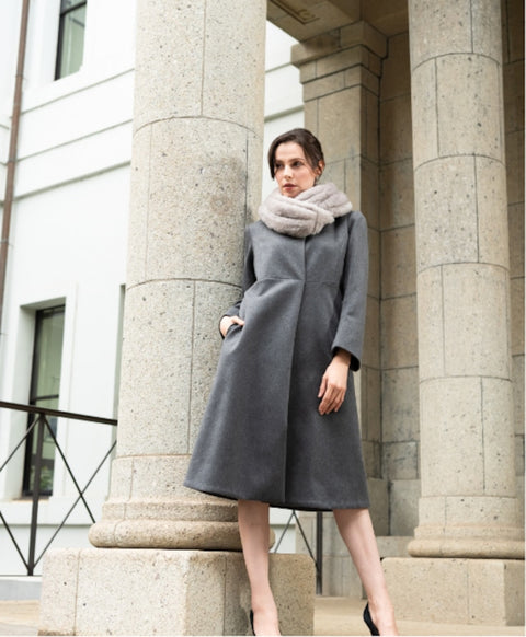 ウールシルク起毛 ストール / Moon Stone