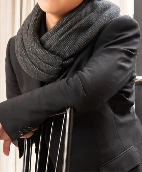 カシミア抗菌 ストール / Smoky Black