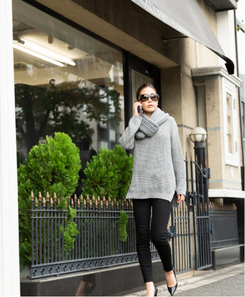 カシミア抗菌 ストール / Steel Gray