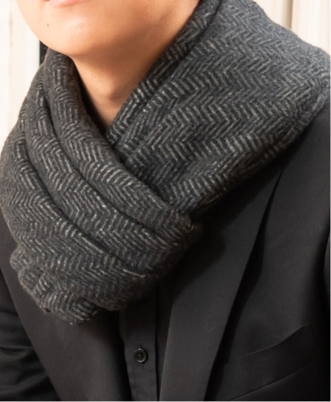 カシミア抗菌 ストール / Smoky Black