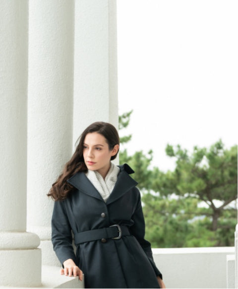 カシミア抗菌 ストール / White Smoke