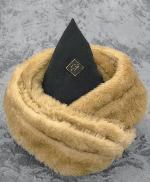 ウールシルク起毛 ストール / Camel Gold