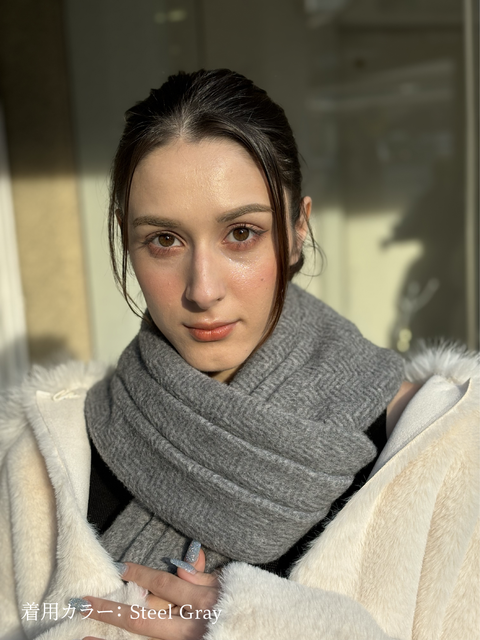 カシミア 抗菌ストール着用イメージ