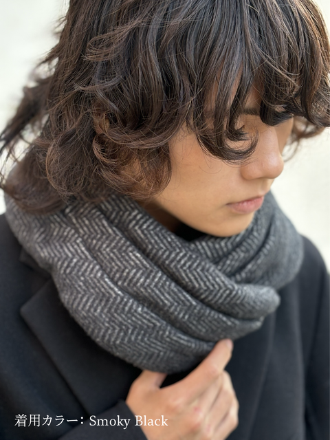 カシミア 抗菌ストール着用イメージ