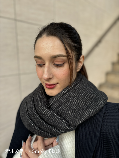 カシミア 抗菌ストール着用イメージ