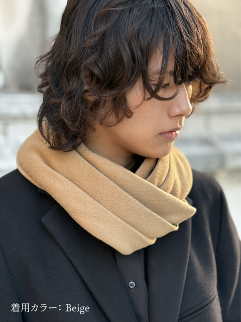 カシミアウールストール着用イメージ