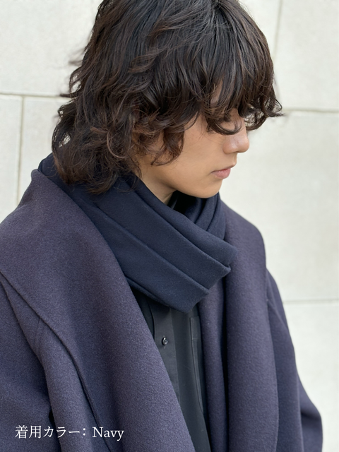 カシミアウールストール着用イメージ