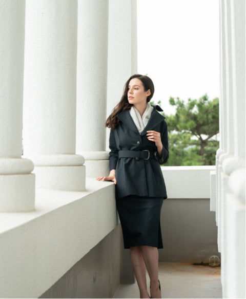 カシミア抗菌 ストール / White Smoke