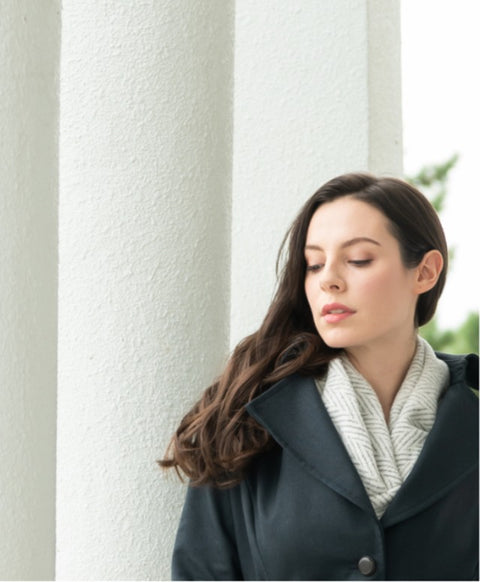 カシミア抗菌 ストール / White Smoke