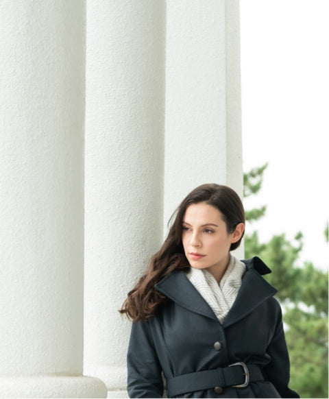 カシミア抗菌 ストール / White Smoke