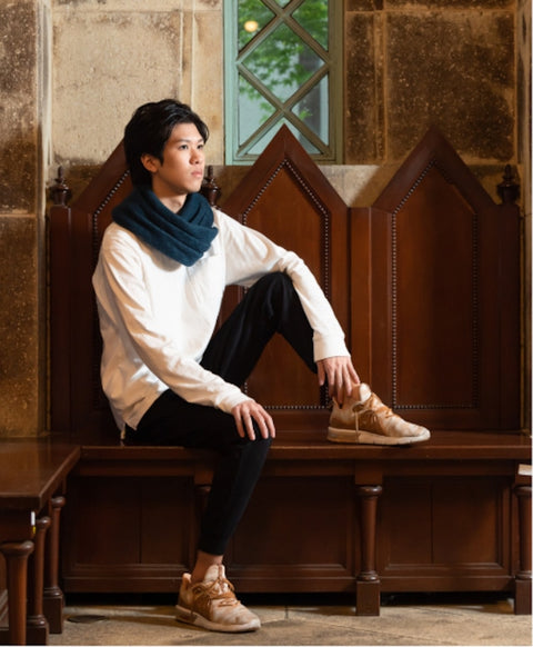 カシミア抗菌 ストール / Black Opal