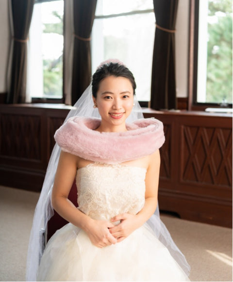 ウールシルク起毛 ストール / Lavender Pink