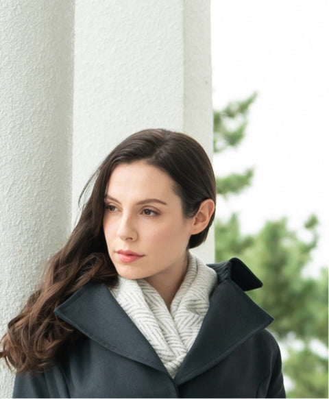 カシミア抗菌 ストール / White Smoke