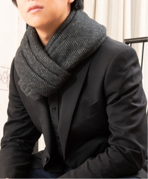 カシミア抗菌 ストール / Smoky Black